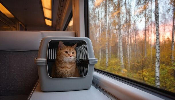 Ездите с кошкой на поезде? С февраля 2027 года в поездах РЖД ограничат высоту переноски, и за крупного питомца придётся покупать отдельное место
